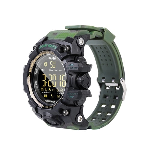 Waterproof Sports Smart Watch Camouflage Outdoor Bluetooth Remote Pedemeter Control Photo  Smartwatch