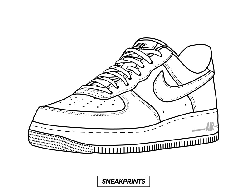 Template Air Force 1 Drawing