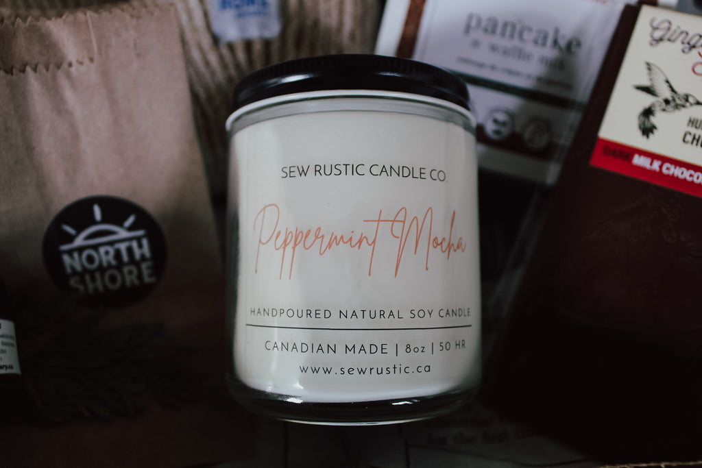 Sew Rustic Peppermint Mocha Candle