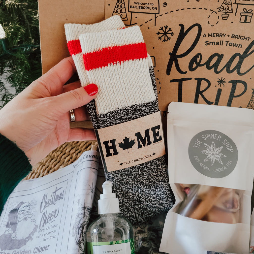 True Canadian Cotton Socks My Home Apparel and Stanfield's - 2022 Holiday Acre75 Gathered Box