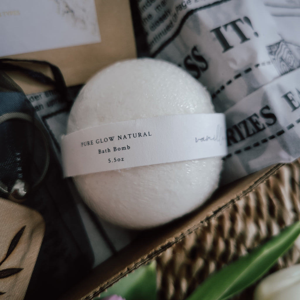 Vanilla Bath Bomb - Pure Glow Natural - Acre75 Gathered Subscription Box