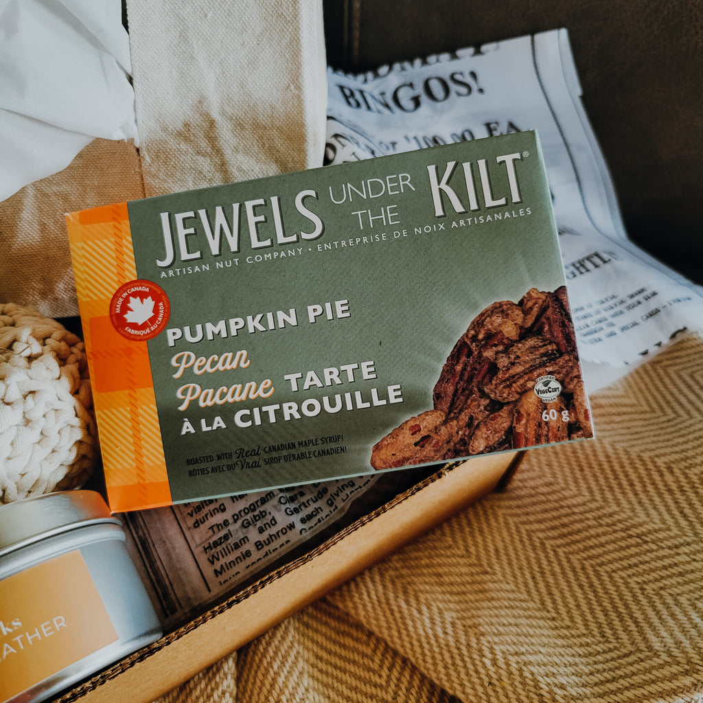 Pumpkin Pie Pecans Made by Jewels Under the Kilt Acre75 Gathered Fall Canadian Subscription Box