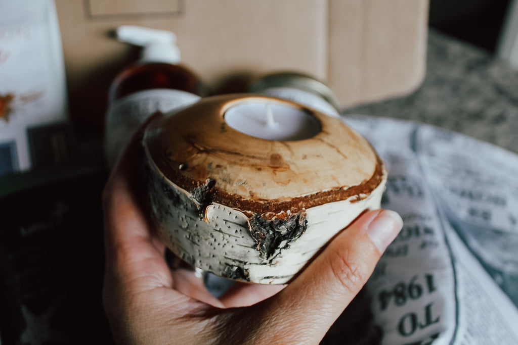 Live Edge Tea Light Candle