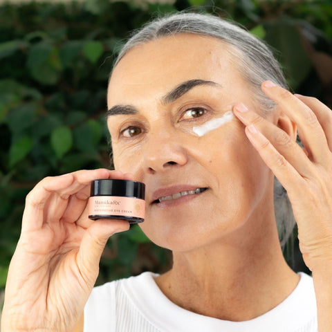 Image of Rewa with the Restorative Eye Cream