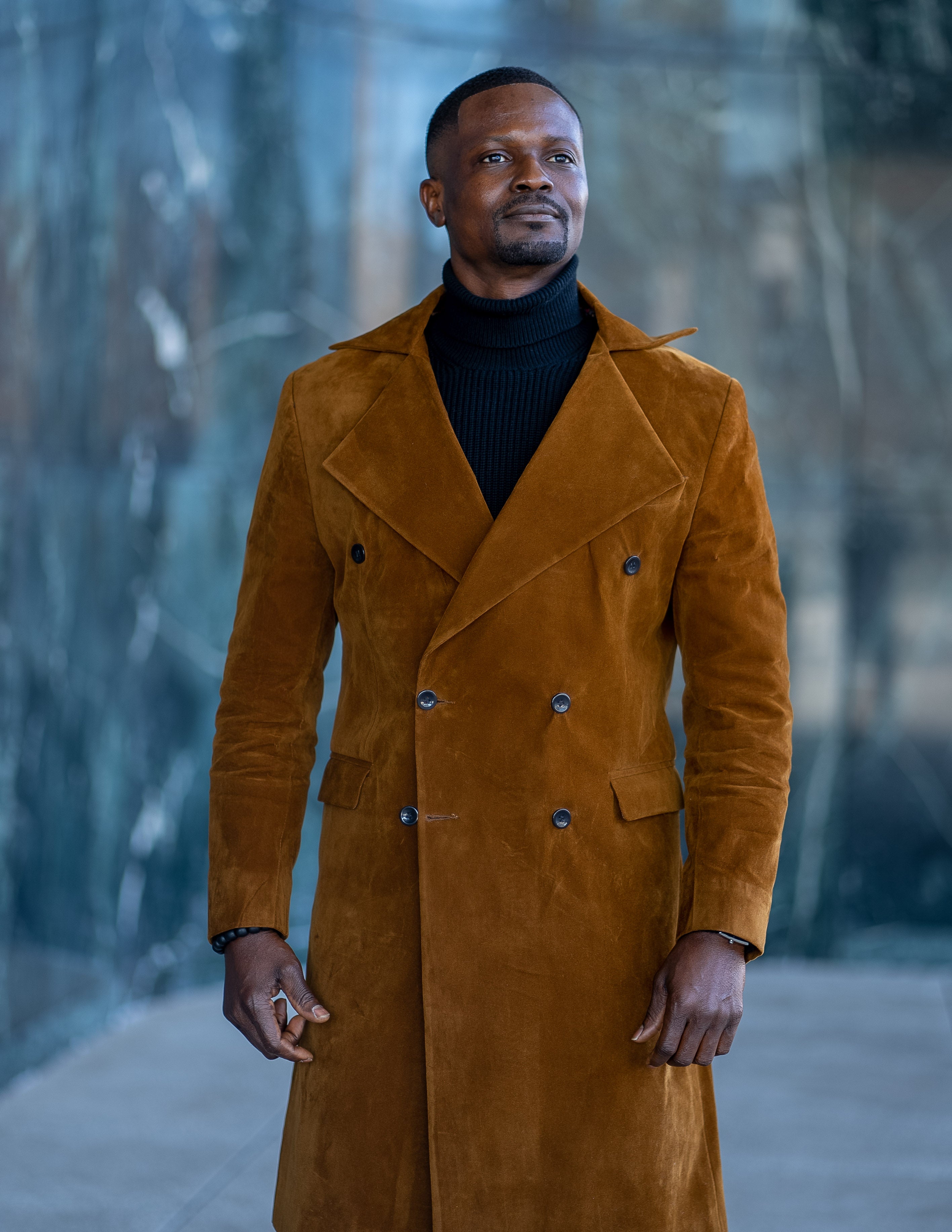 caramel trench coat men