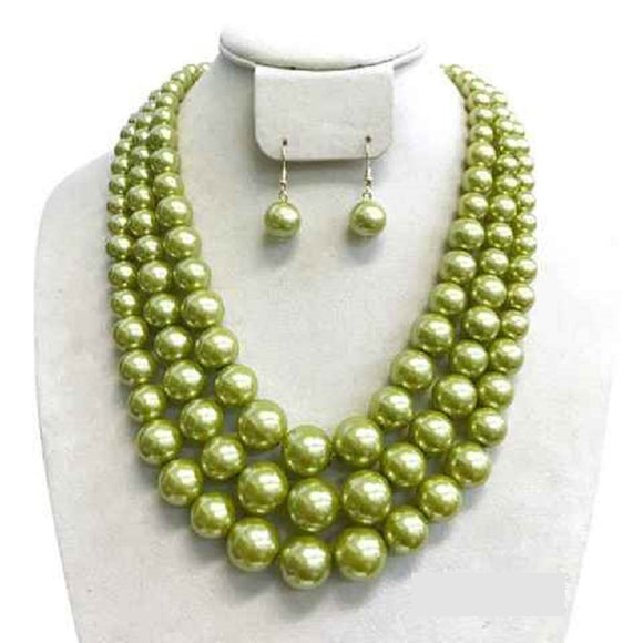 pearl necklace with earrings