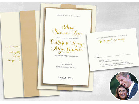 Catherine Guidici and Sean Lowe’s Wedding Invitations