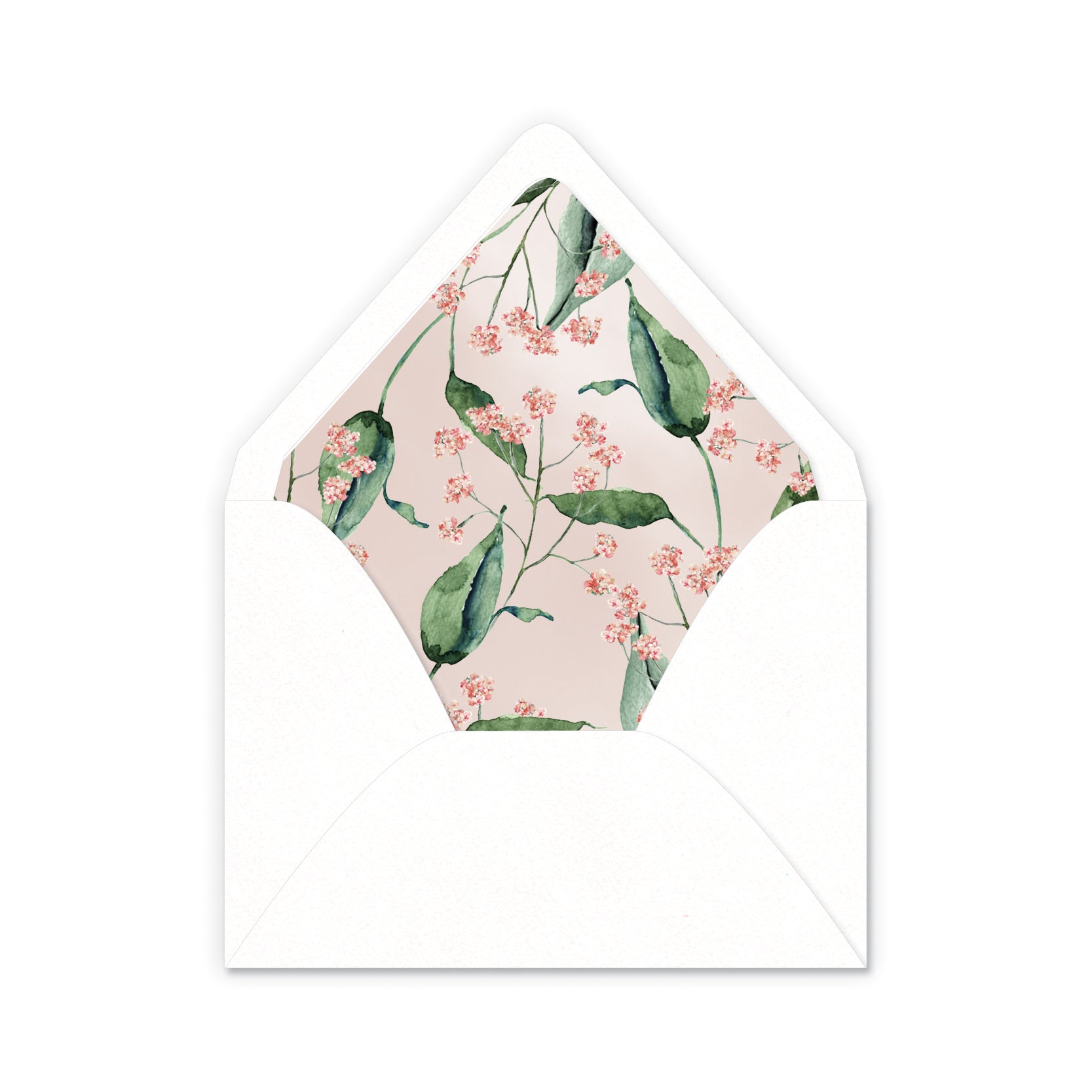 Delicate Floral Watercolor Envelope Liner