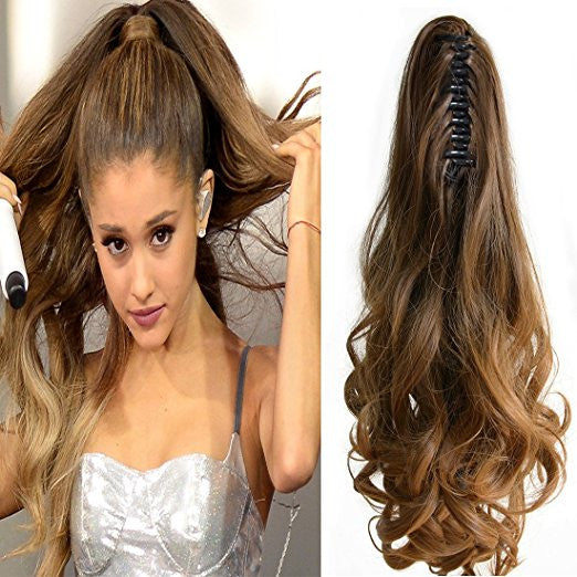 Aimei 20 50cm Ombre Two Tone Long Big Wavy Claw Curly Ponytail
