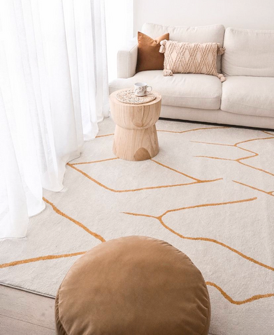 Prince Gold Abstract Lines Rug