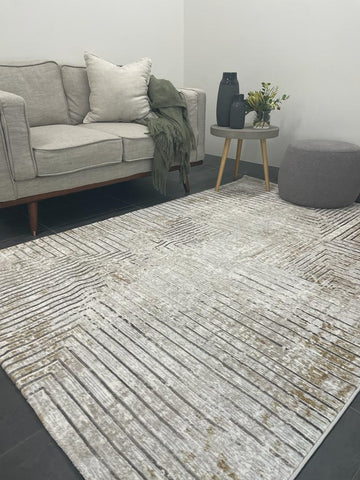 Ali Cream Abstract Lines Rug