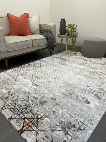 Ali Multi Geometric Diamond Lines Rug