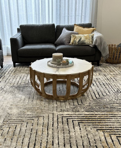 Ali Light Grey Abstract Lines Rug