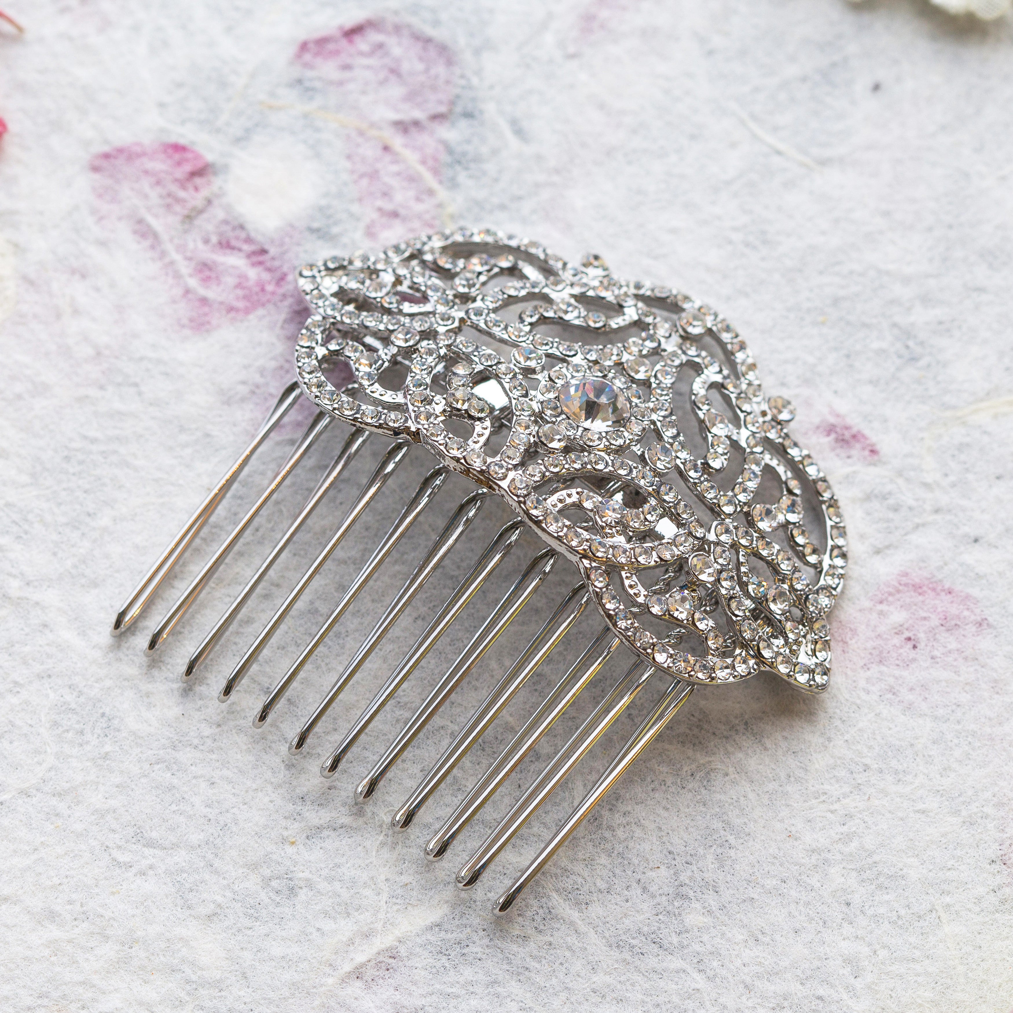 silver hair comb