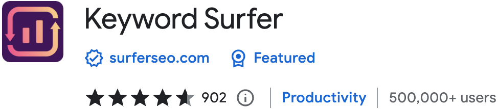 keyword surfer chrome app