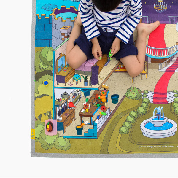 Kids' Rug, Princess Castle Play mat for Girls' Room Décor 59“ x 39“ – Le  Papa