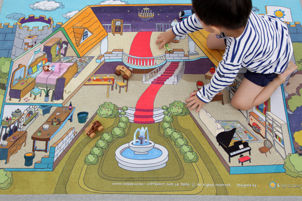 Kids' Rug, Princess Castle Play mat for Girls' Room Décor 59“ x 39