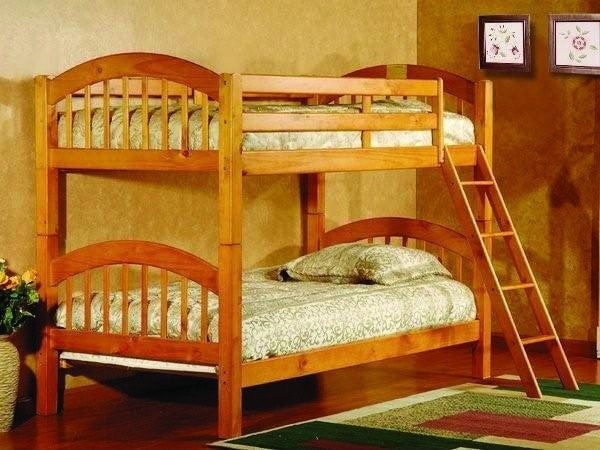 wood twin bunk beds