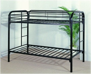 metal black bunk bed