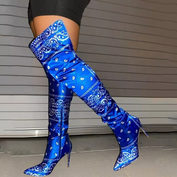 blue bandana boots