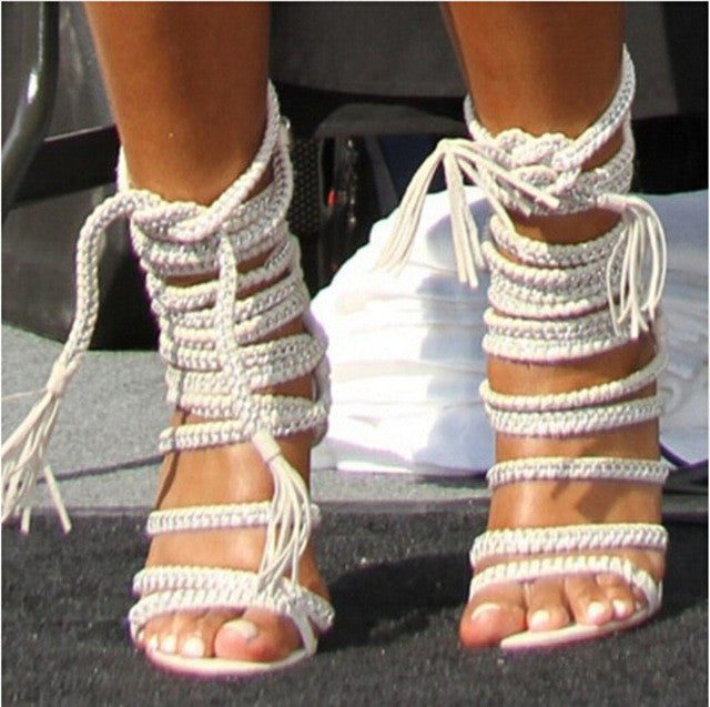 lace up rope sandals