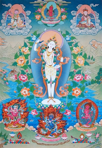 Masterpiece Yeshe Tsogyal Thangka - Dakini Heart Essence – Garuda ...