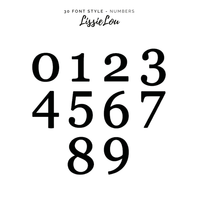 30 Font Style Number Cake Motif Premium 3mm Acrylic or Birch Wood ...