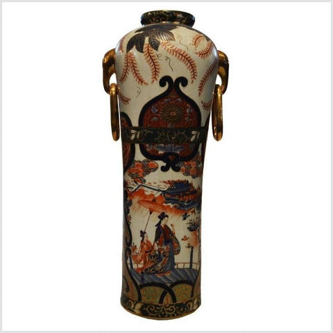 Gilt Ornate Tall Imari Altar Vase
