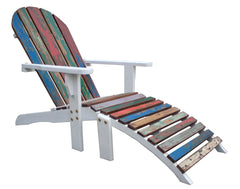 Adirondack Chair Including Footstool Made From Recycled Boats