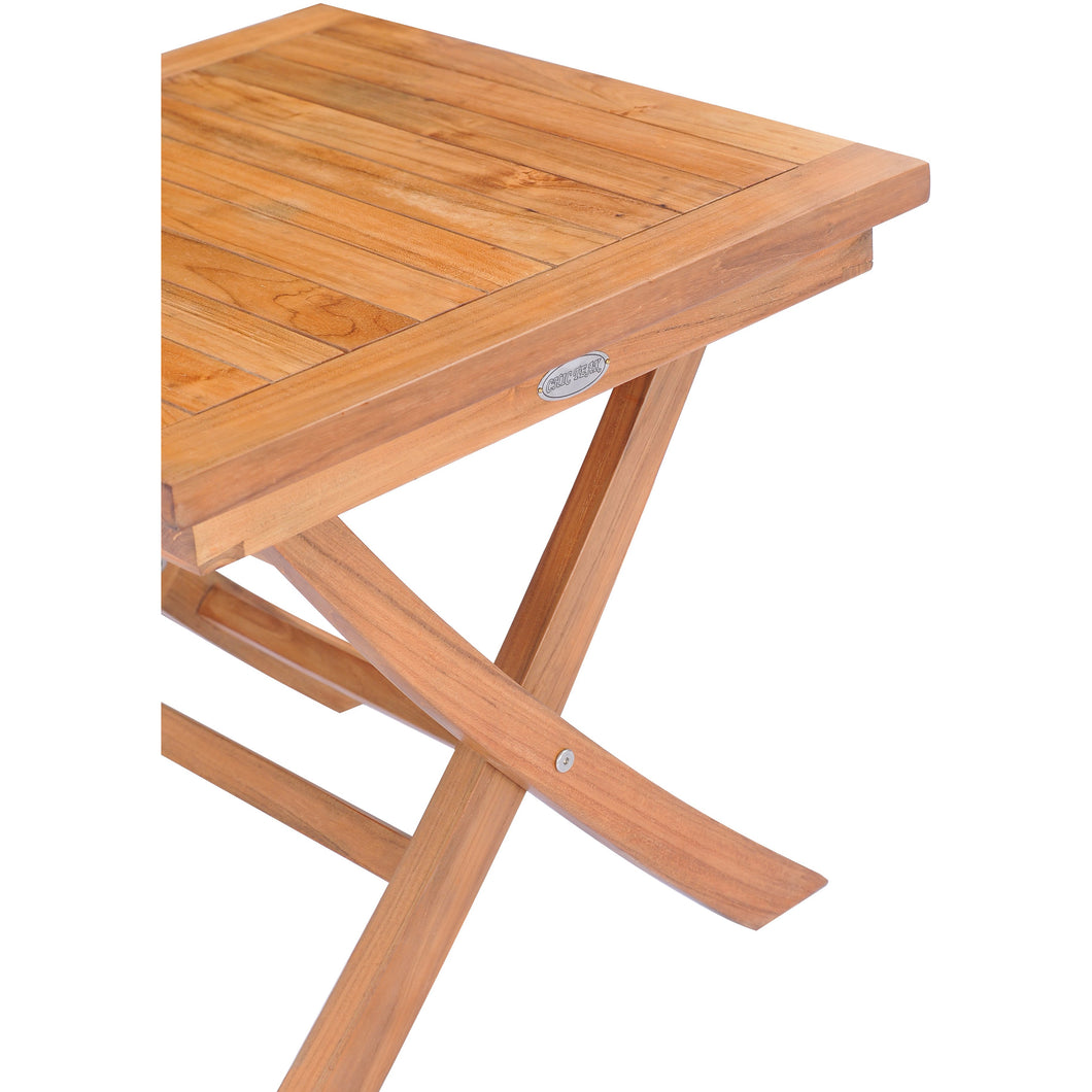 teak outdoor folding side table