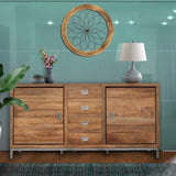 Recycled Teak Wood Lumbrera Vertical Bathroom Linen Cabinet with 1 Door & 3  Shelves by Chic Teak only $1,083.33