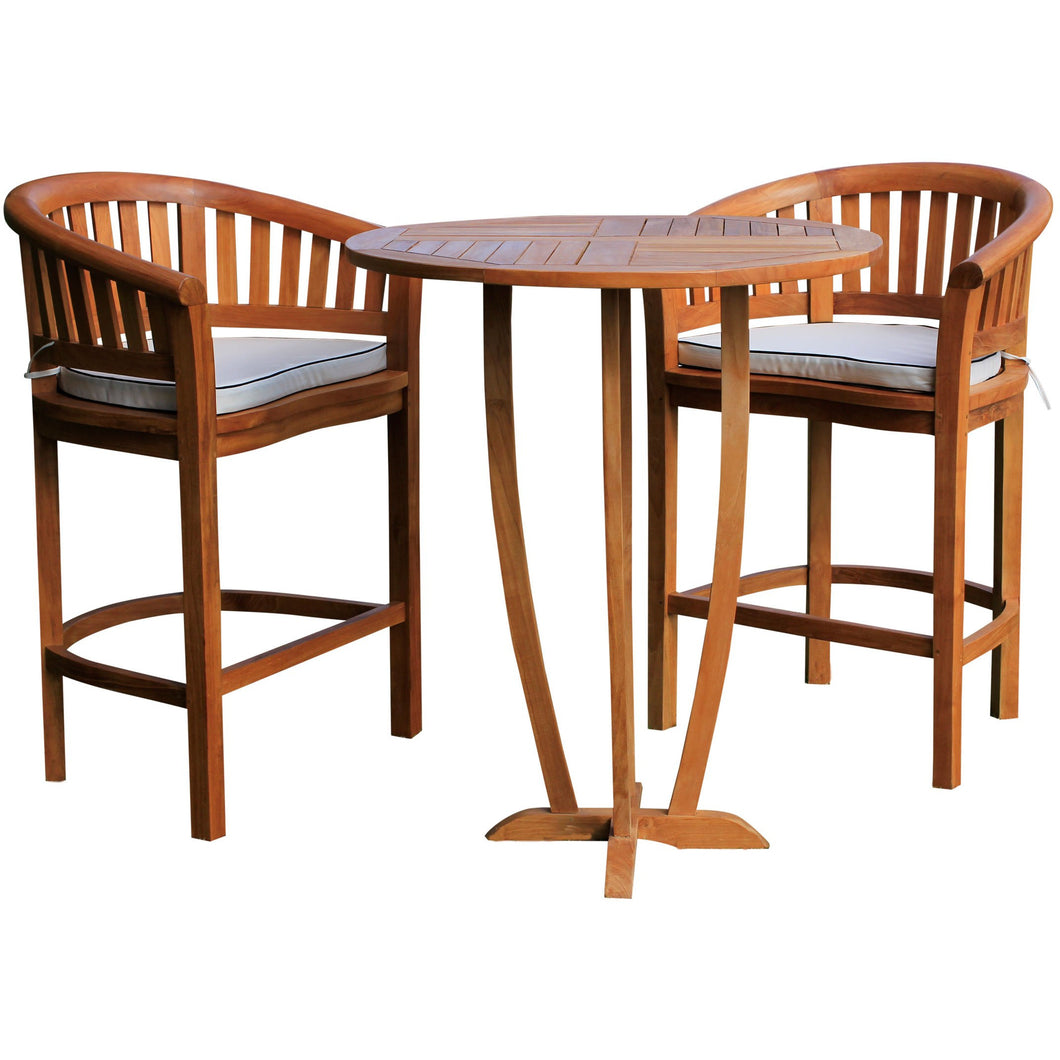 teak patio bar set