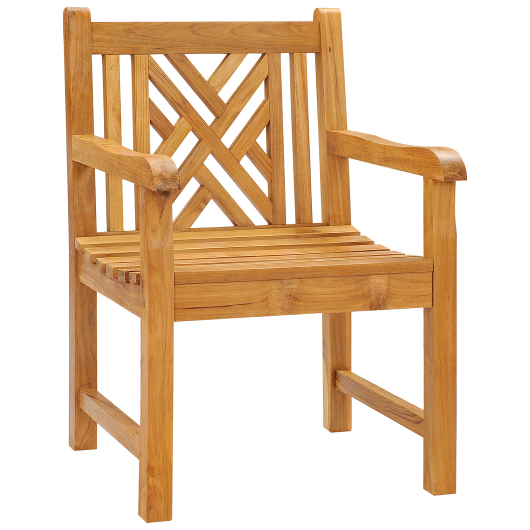 small teak chair