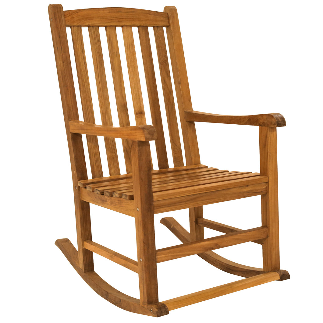 teak wood outdoor rocking chair