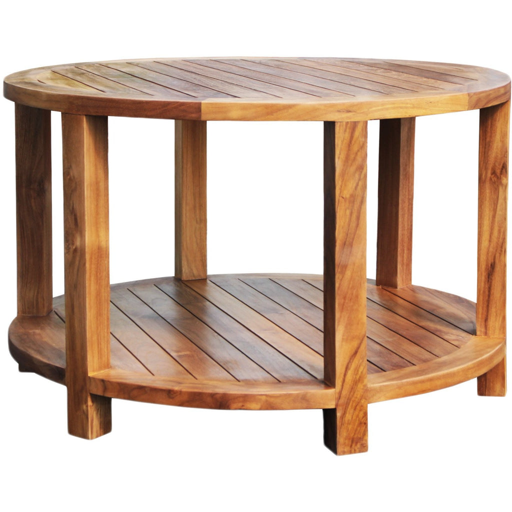 Teak Wood Bahama Round Coffee Table, 31 inch by Chic Teak only $803.42