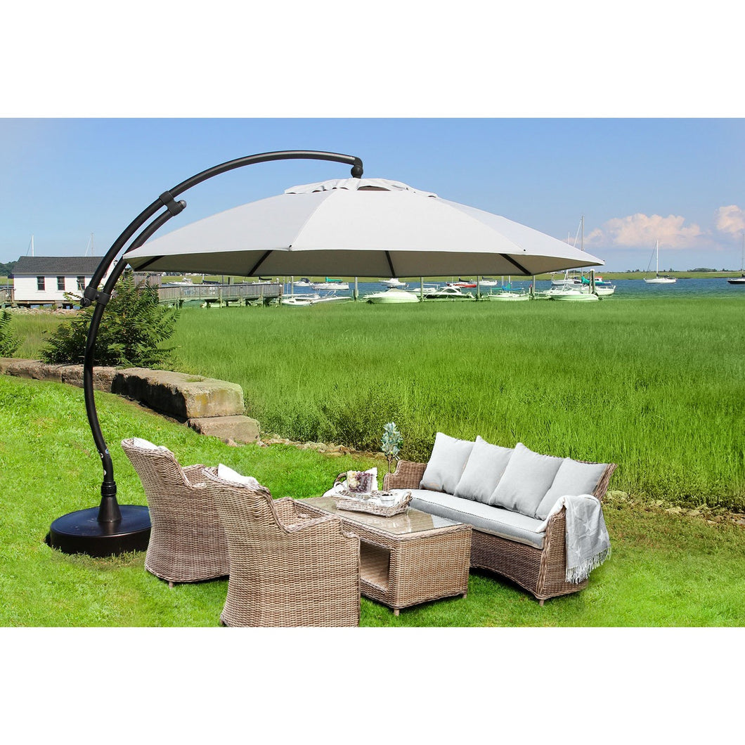Garden 13 Ft. Sun Cantilever Umbrella and Parasol, the Original from Germany, Natural Canopy with Bronze Frame by Chic only $1,799.00