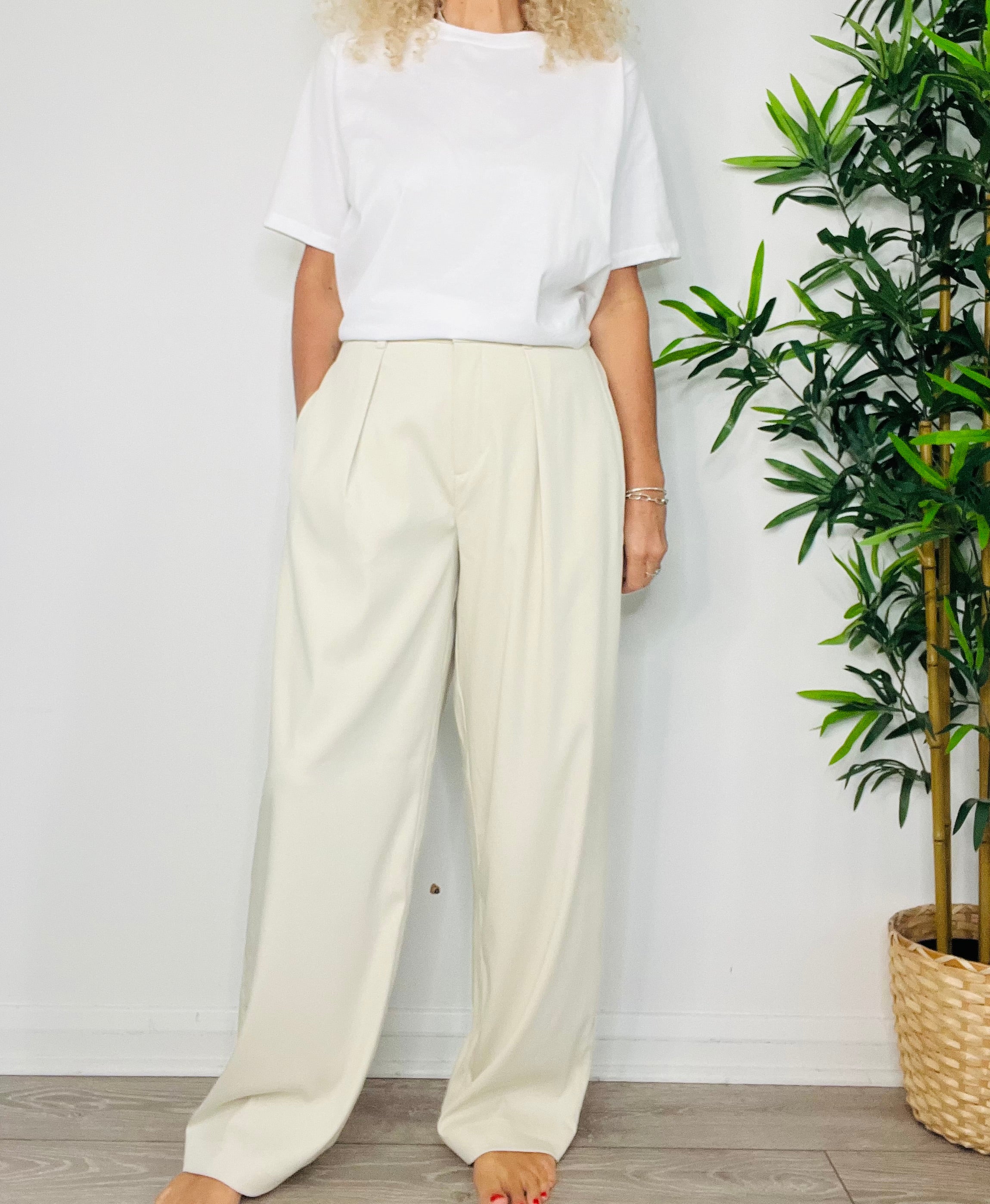 image of Wide Leg Trousers - Size XL