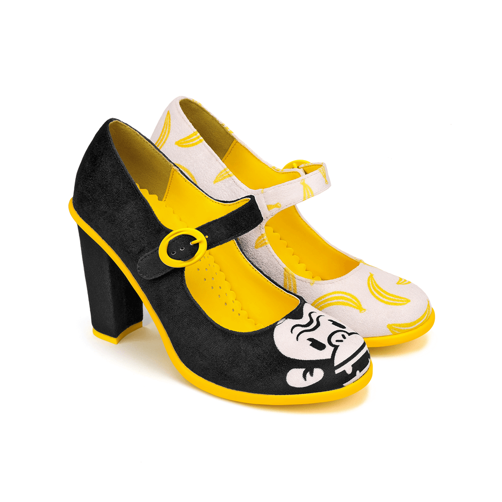 yellow mary jane heels
