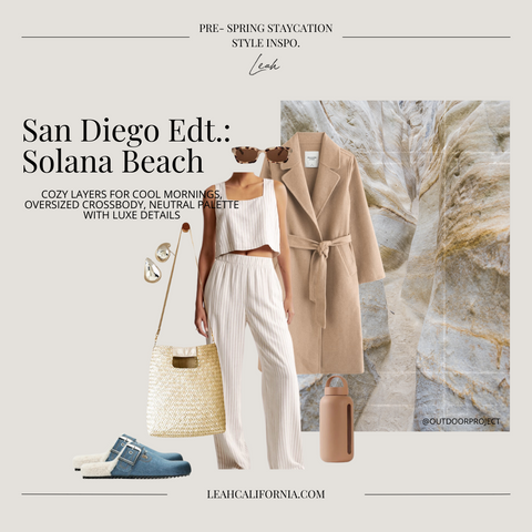 SoCal style inspiration featuring Leah accessories and winter outfit ideas