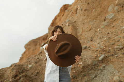 Shop small San Diego - gift ideas for her, including the Elise wool felt hat by Leah