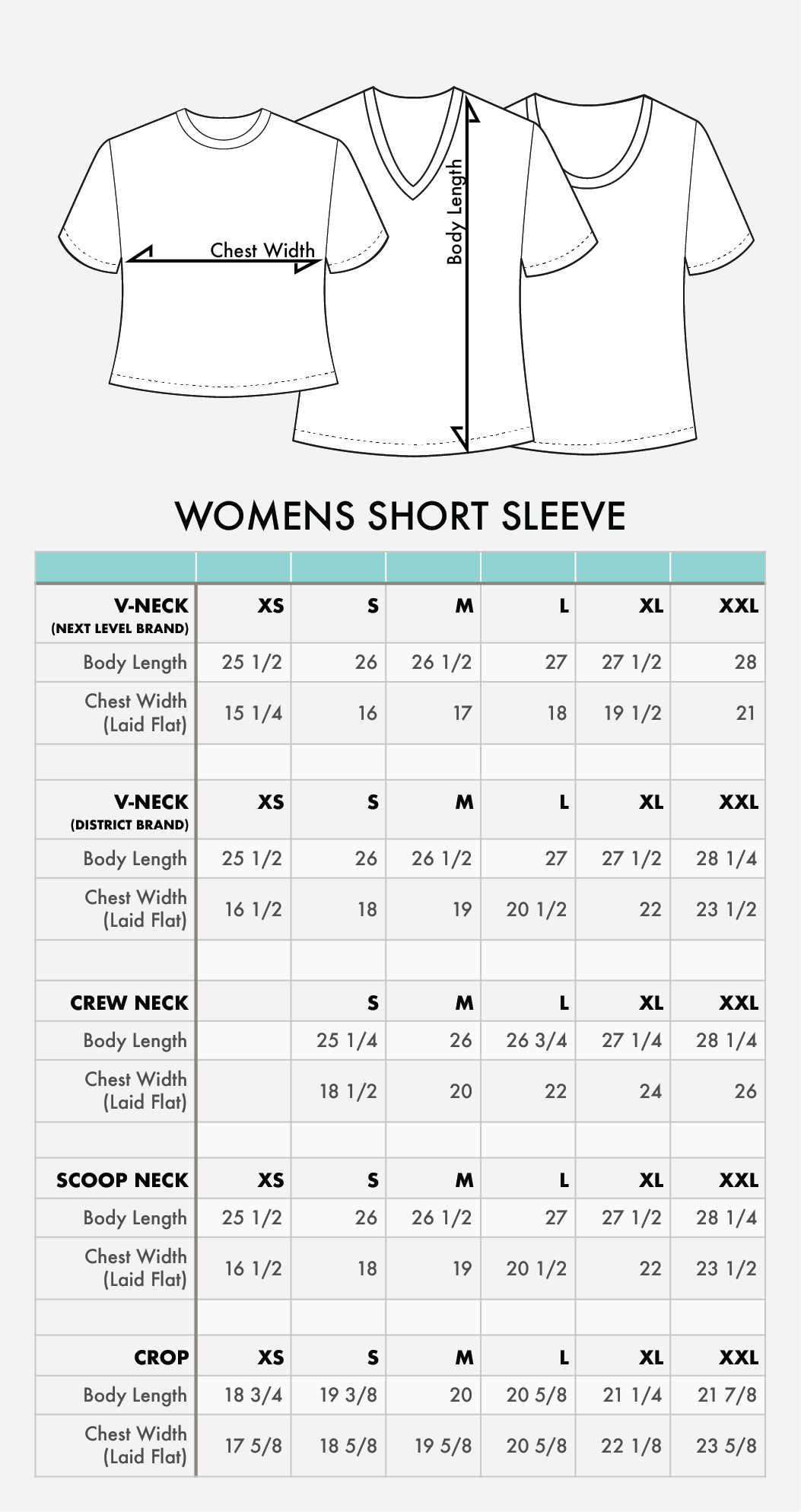 Womens Size Chart