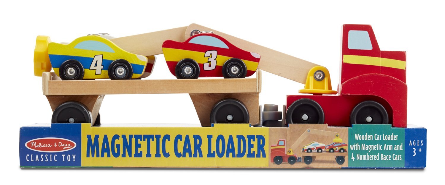 melissa and doug semi truck car carrier