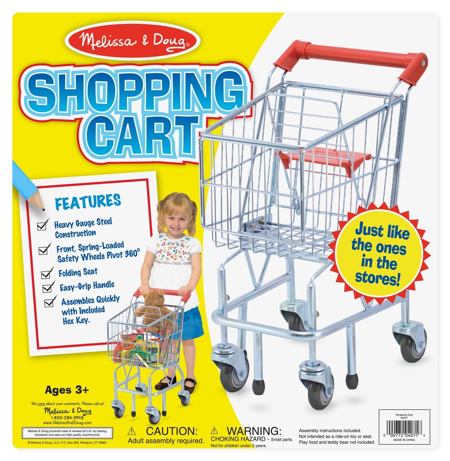 kid size metal shopping cart