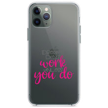 DistinctInk® Clear Shockproof Hybrid Case for Apple iPhone / Samsung Galaxy / Google Pixel - Dreams Don't Work Unless You Do
