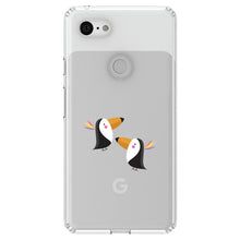 DistinctInk® Clear Shockproof Hybrid Case for Apple iPhone / Samsung Galaxy / Google Pixel - Cute Cartoon Toucans