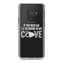 DistinctInk® Clear Shockproof Hybrid Case for Apple iPhone / Samsung Galaxy / Google Pixel - If You Need Me I'll Be Hiding in My Man Cave