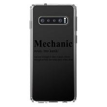 DistinctInk® Clear Shockproof Hybrid Case for Apple iPhone / Samsung Galaxy / Google Pixel - Mechanic Definition Hide the Extra Parts