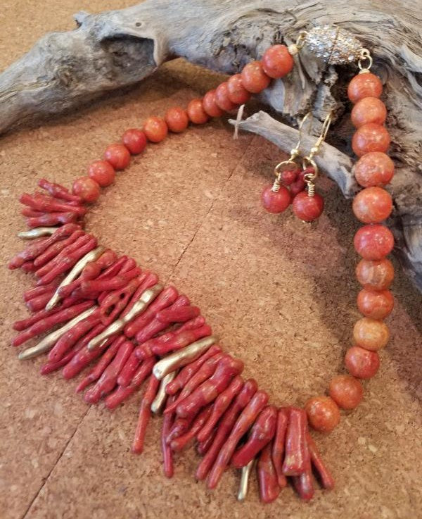 sponge coral necklace