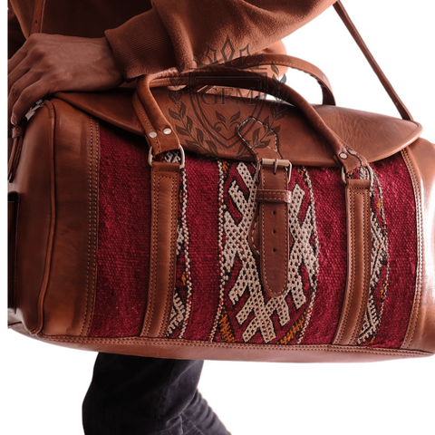 moroccan kilim travel bag