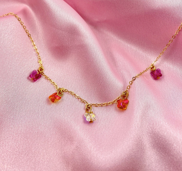 Swarovski crystal butterfly necklace